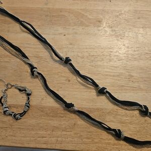 Lane Bryant Black and Gold Jewelry Set